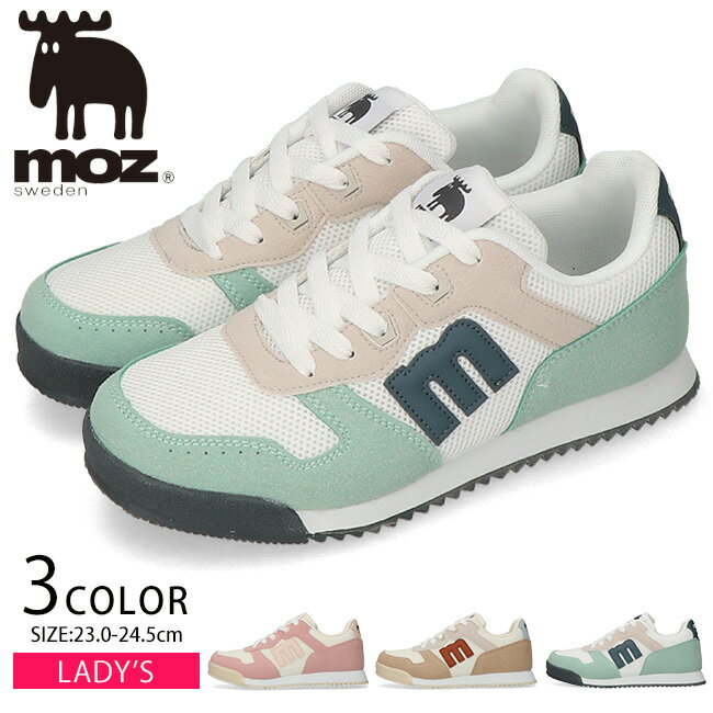 【15.16クーポンで5%OFF】スニーカー レディース 歩きやすい 疲れない 軽量 ローカット おしゃれ モズ moz MZ-2997 通勤 通学 運動靴 シューズ 靴