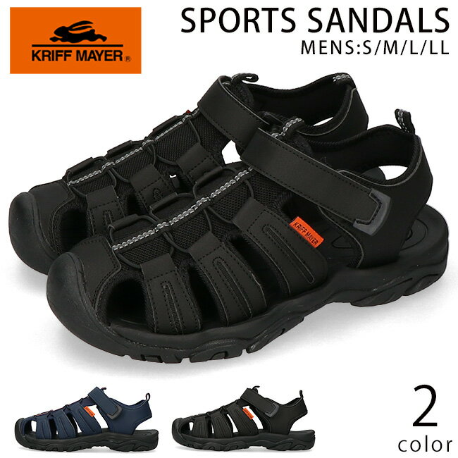 【期間限定クーポンあり】クリフメイヤー サンダル メンズ 黒 軽量 防滑 マジックテープ ベルクロ 歩きやすい 疲れない 滑らない 痛くない 脱げない おしゃれ KRI-9923 スポーツサンダル スポサン シューズ 靴【2504】