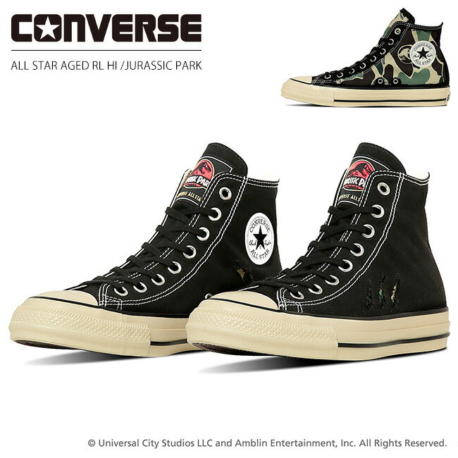【期間限定クーポンあり】コンバース オールスター エイジド RL HI / ジュラシックパーク スニーカー メンズ ハイカット ALL STAR AGED RL HI / ジュラシックパーク 歩きやすい 疲れない 滑らない かっこいい おしゃれ シューズ 靴