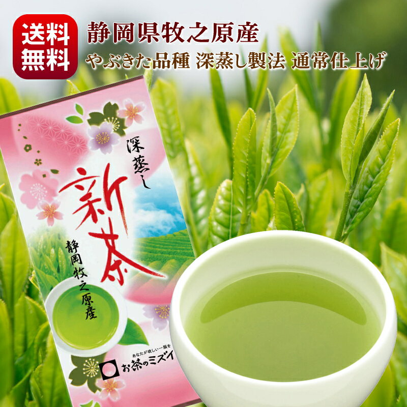 新茶 送料無料 お茶 新茶 深蒸し茶 静岡茶 牧之原 2024年 摘みたて やぶきた 一番茶 まろやか 出来立てをお届け ご家庭用 ポスト投函