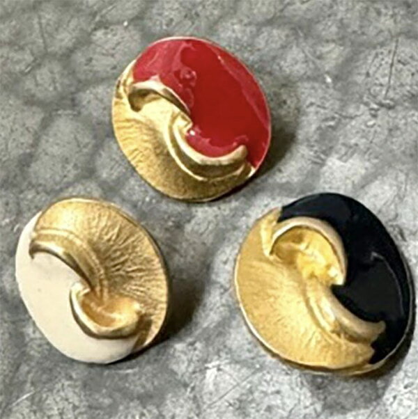 イタリアデットストックメタルペイントボタン アンティークボタンパーツ カボション ヴィンテージボタン ハンドメイドペイントボタン ヨーロッパ手芸用品 営業日即日発送【ワールデザインmakiras】