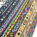 2.5cm幅 花柄刺繍テープ チロリアンテープ 手芸用チロルテープ スマホショルダーストラップ 持ち手テープ レトロ柄 ダイヤ柄 営業日即日発送【敬老の日ギフトにもおすすめ】
