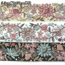 約5.5cm幅 スパンコール刺繍入り 花柄刺繍リボン インド刺繍リボン 手芸用チュールリボン 浅草橋手芸用品卸 営業日即日発送【夏も活躍!浴衣リボンアレンジ 夏小物】