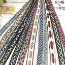 母の日 ギフト ラッピング無料 1cm幅 オルテガネイティブ柄刺繍リボン チロリアンテープ 細幅手芸用テープ リボンブレード 営業日即日発送