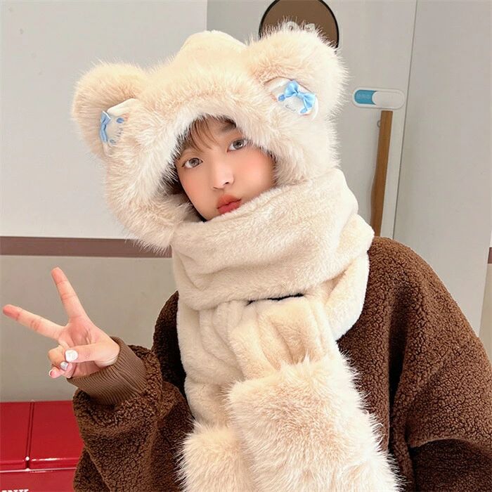 マフラー 手袋 帽子 3点セット ネックウォーマー 一体型 スヌード レディース メンズ 男女兼用 クリスマス プレゼント おしゃれ 暖かい 防寒 ふんわり 可愛い 着脱ラクラク 防風 自転車 運転 アウトドア 小顔 冬 寒さ対策 通気性