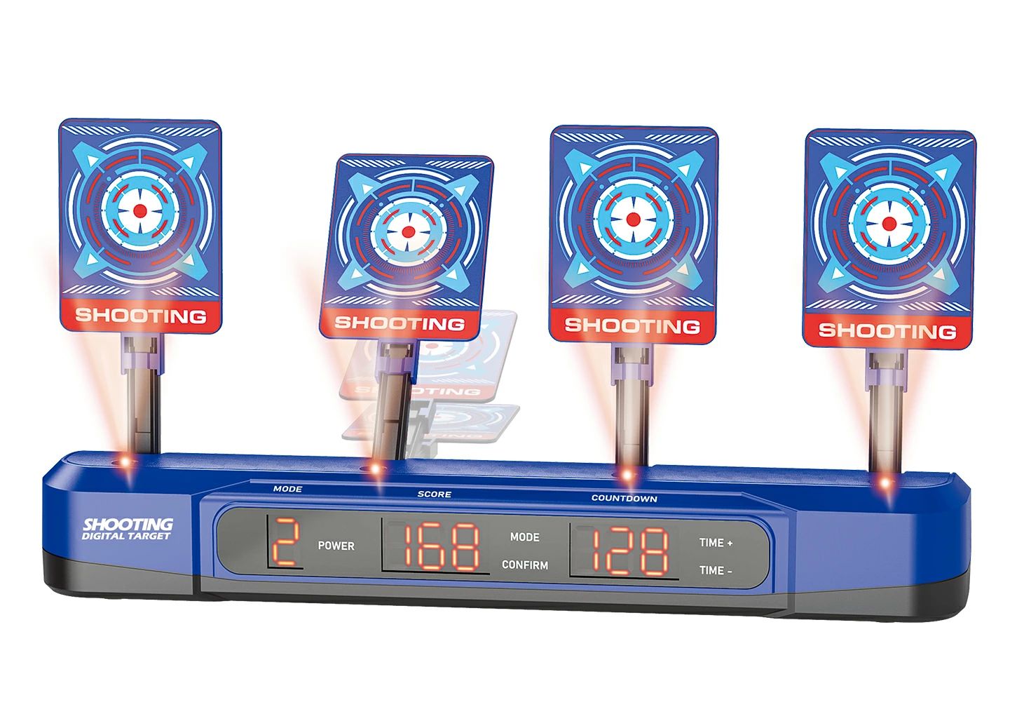 シューティングゲーム　おもちゃ 電子ターゲット Nerfナーフ対応 電子銃射撃ターゲット 自動起き上がり機能 子供玩具 電子ターゲット