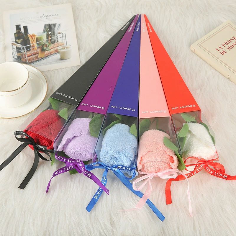 クーポンあり 6本 タオルギフト タオルフラワー 花束 タオルハンカチ 薔薇 ローズ バラ タオル ミニタオル 結婚式 卒業式 卒園式 母