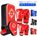 5点セット ボクシング キックボクシングパッド 子供用 大人用 ミット ボクシンググローブ 親子で 武術 キックミット テコンドー 空手 格