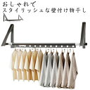 穴あけ不要 ホルダー2個組+竿セット 洗濯物干し 物干し パイプハンガー 窓枠 浮かせて干す 壁付け物干し 防風 伸縮 省スペース 梅雨対