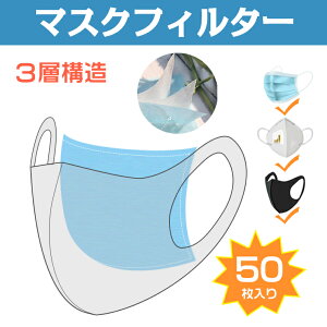 【赤字覚悟大セール★50枚入り★マスクは付属しません】 マスク取り替えシートフィルターシート ガーゼ　不織布 ますく フィルター 生地 使い捨て 花粉 マスク用フィルター 不織布 激安 花粉 黄砂 対策 男女兼用 防塵 PM2.5対策 風邪 個包装 マスク交換シート 福袋