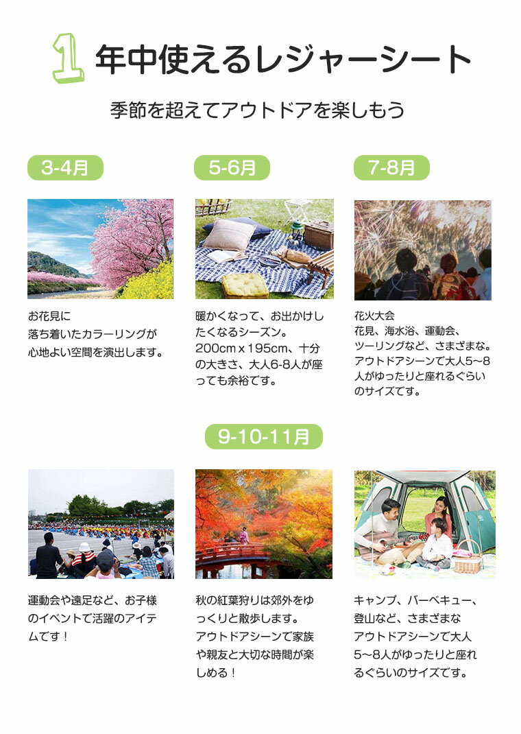 レジャーシート 子供 遠足 195×200cm 6-8人用 大きい おしゃれ 厚手 大判 コンパクト クッション 布 ピクニックシート 折り畳み ピクニックマット ビーチシート キャンプ レジャー 防水 リュック チェック 父の日ギフト プレゼント通販格安セール情報 楽天 通販