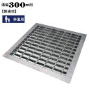 【3%OFFクーポン 5/31 23:59まで】溝蓋 グレーチング 横断溝 U字溝用 四面ツバ付き 溝幅300mm用 普通目 歩道用 ノンスリップ LSハイテン...