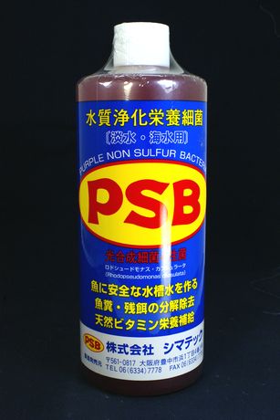 【商品名】シマテック【PSB】水質浄化細菌　1000ml 【商品説明】株式会社シマテック　水槽用光合成細菌です。　◆ここが売り！◆・糞や餌の残りなど有機物を分解します！・生物ろ過を促進し、水質の長く安定させ、水換えの回数を減らせます！・必須アミノ酸、核酸、ホルモン、ビタミンを多く含みますので、魚のエラや皮膚から摂取され魚の栄養となります。・着色料は一切使用しておりません。淡水・海水に使用できます。 【使用法】よく振ってお使い下さい。付属キャップ1杯15ccです。使用目安45cm×24cm×30cm→約27L　27cc60cm×30cm×36cm→約60L　60cc90cm×45cm×45cm→約160L　160cc ◆必ずお読み下さい◆ 【送料に関して】 送料に関しては、こちらをクリックしてご確認お願いたします。 【注意点】観賞魚以外の使用はしないで下さい。使用後飼育生体に対し、一切の間接的損害については保障致しません。使用後の返品はできません。商品に不具合がある場合以外の返品に掛かる送料はお客様ご負担となります。規格サイズや用途を確認してご購入下さい。なお一部商品は魚と同梱できず別途送料が発生するものもございます。