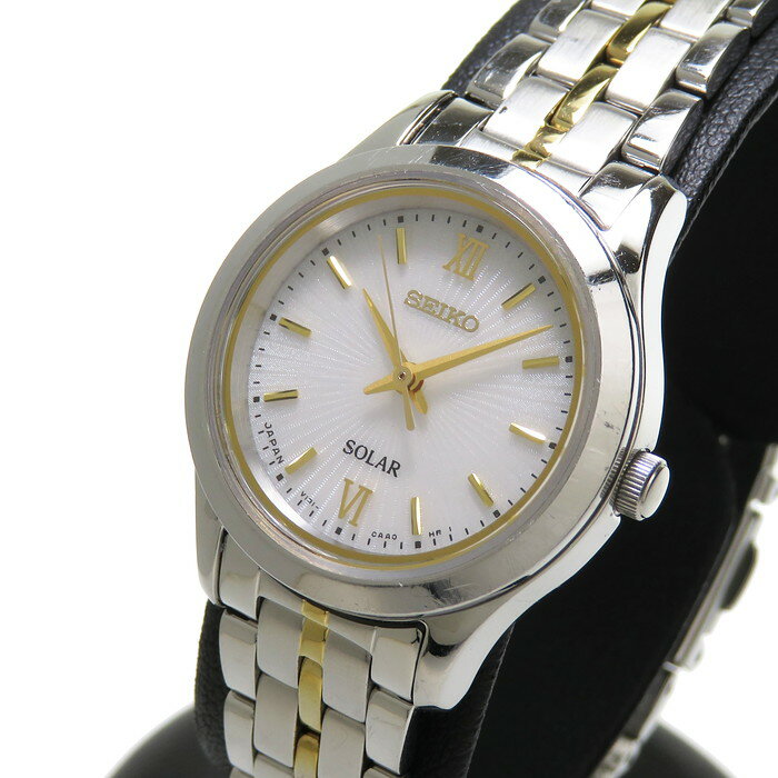 【SEIKO/セイコー】 V131-0AA0 腕時計 ステンレススチール ソーラー シルバー系 レディース【中古】【真子質店】【Tx】