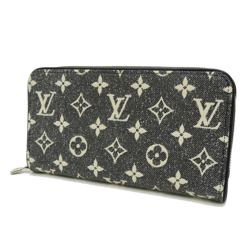 【LOUIS VUITTON/ルイ ヴィトン】 ジッピー ウォレット モノグラム ジャカード デニム M81858 長財布 グレー ユニセックス【中古】【真子質店】【BL】【SSx】