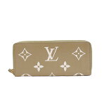 【LOUIS VUITTON/ルイ・ヴィトン】 ポルトフォイユ・クレマンス M82478 長財布/モノグラム・アンプラント レザー カーキ/クレーム レディース【中古】【真子質店】【BL】【IxIT】【pdpd】