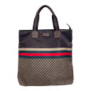 【GUCCI/グッチ】 268112 ディアマンテ トートバッグ ファブリック/レザー ブラウン/ベージュ ユニセックス【中古】【真子質店】【GD】【DDx】【pdpd】