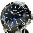 【ORIS/オリス】 アクイス ビッグ デイデイト 腕時計 ステンレススチール/ラバー 自動巻き/オートマ 黒ベゼル/青文字盤/黒ベルト メンズ【中古】【真子質店】【GD】【IxxI】【pdpd】