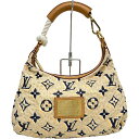 【LOUIS VUITTON/ルイ・ヴィトン】 ビュルPM ワンショルダーバッグ モノグラム クルーズライン M40239 ハンドバッグ ナイロン/ヌメ革 ベージュ レディース【中古】【真子質店】【GD】【MiMax】