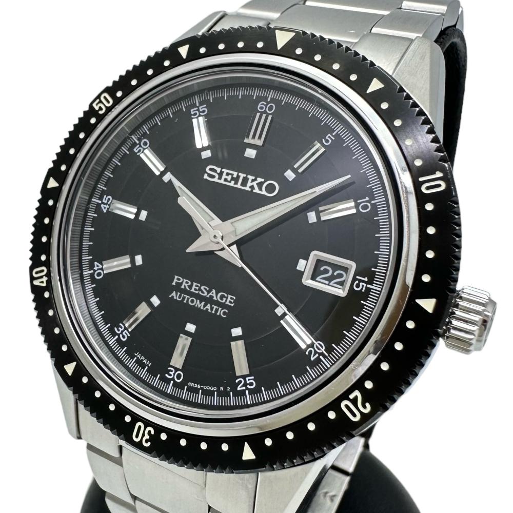 【SEIKO/セイコー】 プレサージュ SARX073(6R35-00L0) 限定モデル 腕時計 ステンレススチール 自動巻き/オートマ ブラック文字盤 メンズ【中古】【真子質店】【GD】【DKMa】