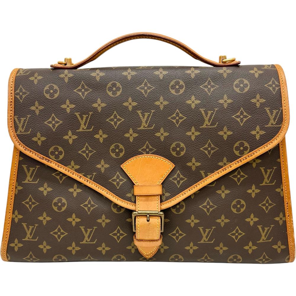 【LOUIS VUITTON/ルイ・ヴィトン】 ビバリー モノグラム　 M51120 ハンドバッグ PVC/レザー ブラウン メンズ【中古】【真子質店】【GD】【MaMax】