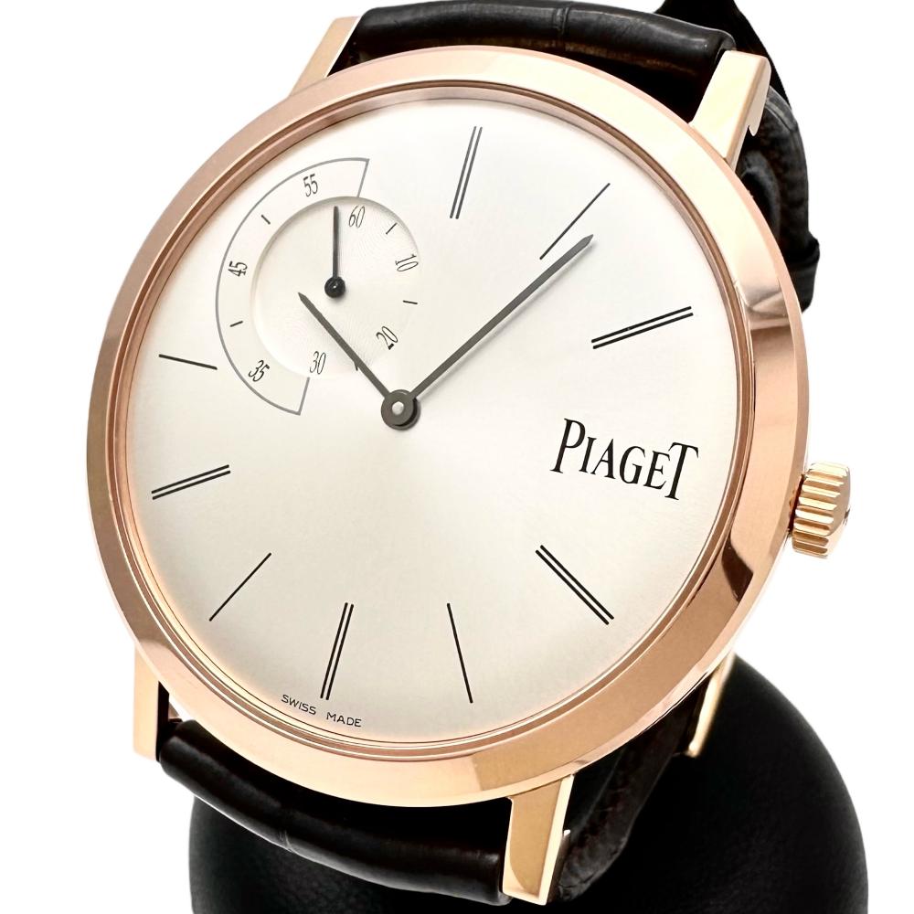 【PIAGET/ピアジェ】 アルティプラノ P10522(GOA34113) ギャラ/保証書付き 腕時計 K18PGピンクゴールド/レザー 手巻き シルバー文字盤/ダークブラウン革 メンズ【中古】【真子質店】【BL】【MiKMox】