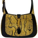 【GUCCI/グッチ】 ジャッキー 1961 スモール 636709 ショルダーバッグ パイソン/レザー ベージュイエロー/ゴールド金具 レディース【中古】【真子質店】【BL】【Ixxx】(4)