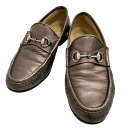 【GUCCI/グッチ】 ローファー レザー シルバー レディース【中古】【真子質店】【GD】【Tx】(4)