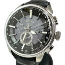 【SEIKO/セイコー】 アストロン GPS/電波 SBXA037/7X52-0AK0 OH済 腕時計 ステンレススチール/レザー ソーラー 黒文字盤/黒革ベ...