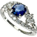 14号 ビルマ産非加熱サファイア 0.65ct ダイヤモンド 0.47ct リング・指輪 Pt900プラチナ 4.1g レディース【中古】【真子質店】【NN】【IIxMi】【pdpd】(4)