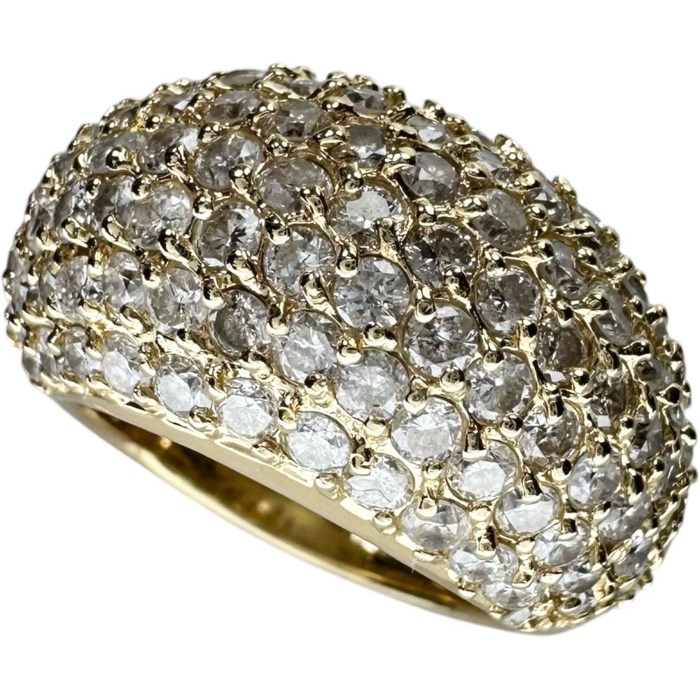 11.5号 ダイヤモンド 計3.00ct リング・指輪 K18ゴールド 18金 10.4g レディース【中古】【真子質店】【NN】【IKYx】