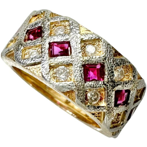 8.5号 ルビー ダイヤモンド 0.63ct リング・指輪 K18ゴールド 18金/Pt900プラチナ 11.0g レディース【中古】【真子質店】【NN】【ITTI】【pdpd】 8.5号 ルビー ダイヤモンド 0.63ct リング・指輪 K18ゴールド 18金/Pt900プラチナ 11.0g レディース【中古】【真子質店】【NN】【ITTI】【pdpd】
