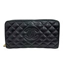 【CHANEL/シャネル】 マトラッセ ラウンドファスナー 長財布 ラムスキン レディース【中古】【真子質店】【BL】【MaMox】