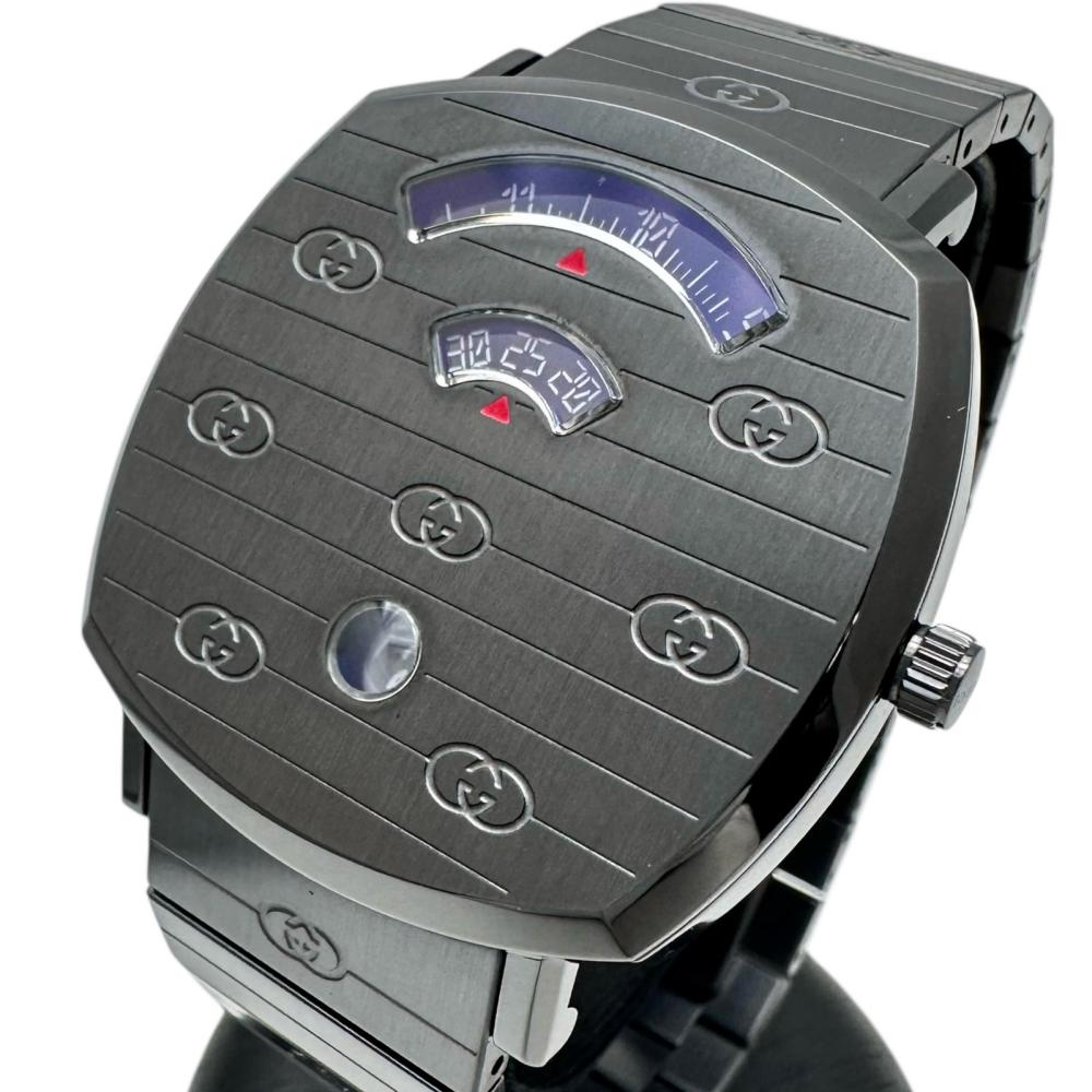 【GUCCI/グッチ】 グリップ 157.3 腕時計 ステンレススチール/ブラックコーティング クオーツ ブラック メンズ【中古】【真子質店】【GD】【YIY】