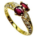 16号【Queen/クイーン】 ルビー 計0.66ct ダイヤモンド リング・指輪 K18ゴールド 18金 3.8g レディース【中古】【真子質店】【NN】【MoKT】(4)