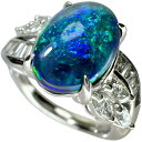 10.5号 ブラックオパール(石目なし) ダイヤモンド 0.50ct リング・指輪 Pt900プラチナ 10.5g レディース【中古】【真子質店】【NN】【IKYx】