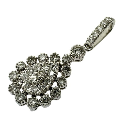ダイヤモンド 計0.50ct ペンダントトップ K18WGホワイトゴールド 18金 1.7g レディース【中古】【真子質店】【NN】【MaDI】 ダイヤモンド 計0.50ct ペンダントトップ K18WGホワイトゴールド 18金 1.7g レディース【中古】【真子質店】【NN】【MaDI】