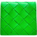 【BOTTEGAVENETA/ボッテガヴェネタ】 イントレチャート コインケース レザー グリーン革 レディース【中古】【真子質店】【BL】【IMox】