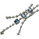 アクアマリン 0.45ct ダイヤモンド 0.55ct ペンダントトップ K18WGホワイトゴールド 18金 3.8g レディース【中古】【真子質店】【NN】【MoKT】