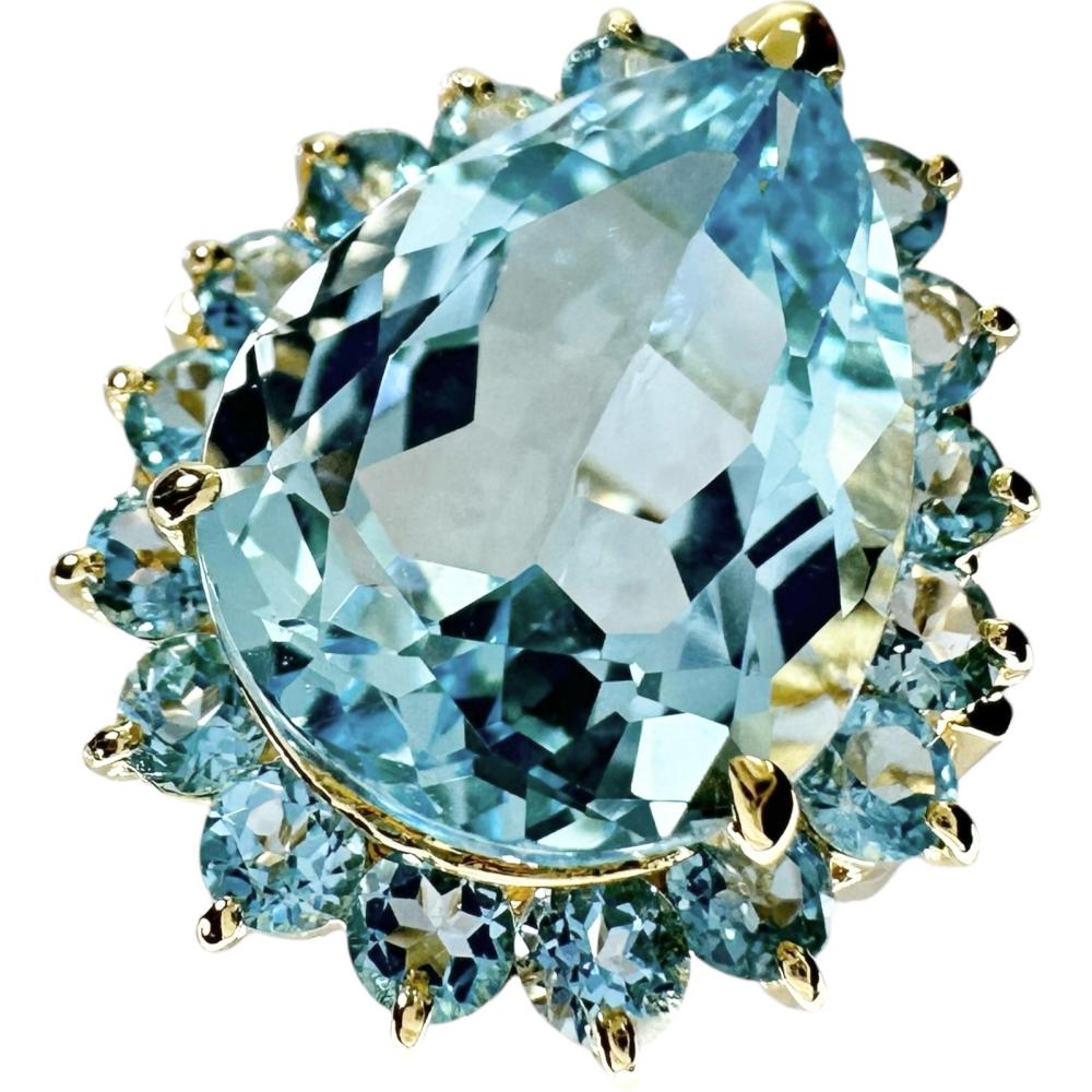 【中古】12号ブルートパーズリング...