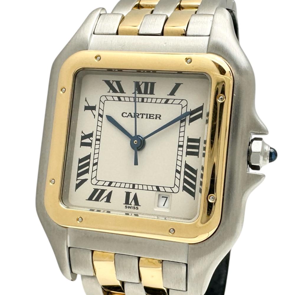 【CARTIER/カルティエ】 パンテールMM 2ロウ W25028B6 腕時計 ステンレススチール/YG クオーツ ベージュ文字盤/シルバーベルト レディース【中古】【真子質店】【BL】【YxMox】のサムネイル