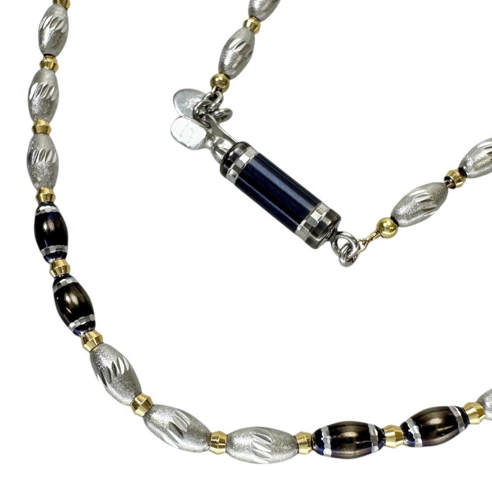 デザインネックレス ネックレス Pt850プラチナ/K18ゴールド 18金 16.8g 41cm レディース【中古】【真子..