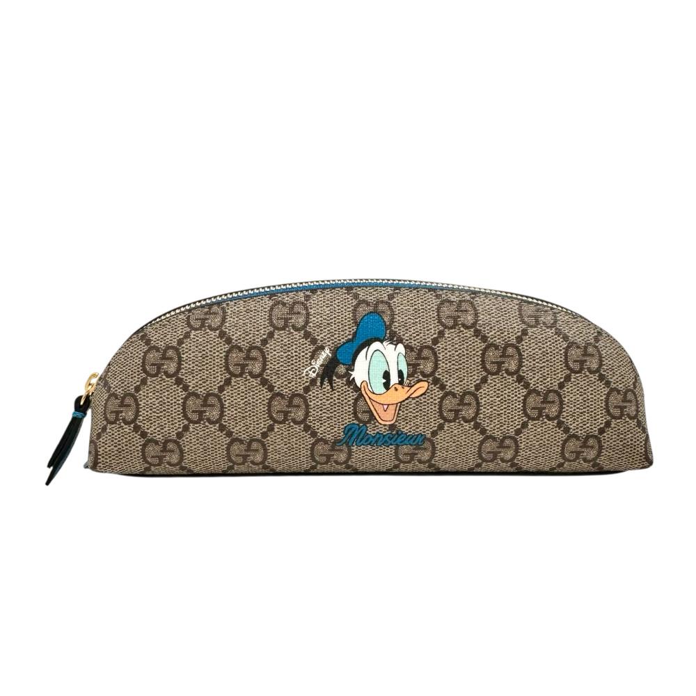 【GUCCI/グッチ】 662129 GUCCI×DISNEY ドナルドダック コラボ ペンケース GGスプリームキャンバス ベ..