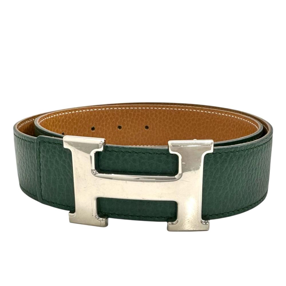 【HERMES/エルメス】 コンスタンス Hベルト リバーシブル ベルト レザー/メタル グリーン/ブラウン レディース【中古】【真子質店】【GD】【MaMax】