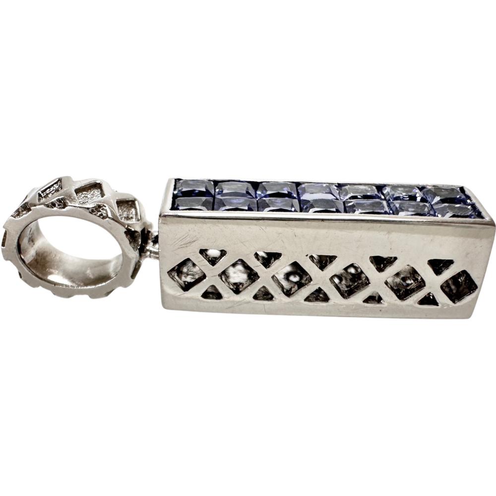 リバーシブルデザイン サファイア 0.82ct ダイヤモンド 0.20ct ペンダントトップ K...
