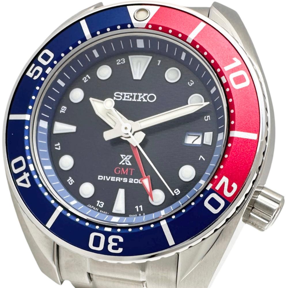 【SEIKO/セイコー】 プロスペックス ペプシ 5K65-0AA0/SBPK005 腕時計 ステンレススチール ソーラー ブラック文字盤/シルバーベルト メンズ【中古】【真子質店】【GD】【MoDD】