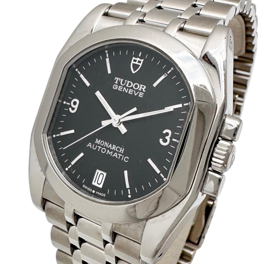【TUDOR/チューダー/チュードル】 モナーク デイト 33100 腕時計 ステンレススチール 自動巻き/オートマ 1979年 ブラック文字盤 メンズ【中古】【真子質店】【GD】【TxSx】
