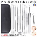 ★ポイント5倍★お買物マラソン26日まで★ 角栓 ニキビケア 10本セット 収納ケース付き ニキビ 角栓 取り 毛穴ケア 鼻 黒ずみ ステンレス 角栓取りスティック 角栓除去 ニキビ ピンセット 毛穴キット 毛穴ケア STESPA