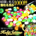 ★ポイント最大10倍!お買物マラソン★ 1000個セット光る 聖なる光石 砂利 庭 蓄光石 砕石 発光石 アクアリウム インテリア 丸形 暗闇 踏み石 水槽 庭...