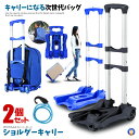 2個セット ショッピングカート 2輪 2WAY リュック バッグ キャリー 買い物 カート 折り畳み可能 軽量 アルミ アウトドア SHOURYUCAN